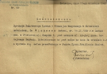 Zaświadczenie z Gimnazjum Muzycznego w Katowicach (17 września 1945)