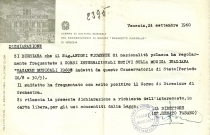 Zaświadczenie o ukończeniu kursu w Wenecji (24 września 1960)