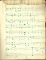 Utwor Antoniego Wicherka - Mamie, 10 sierpnia 1952 - zanotowany w zeszycie z notatkami z PWSM we Wrocławiu