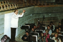 Ubu rex - próba w gmachu Opery Nova - spektakl Teatru Wielkiego z Łodzi na I Bydgoskim Festiwalu Operowym, 26 kwietnia 1994, fot. J. Multarzyński