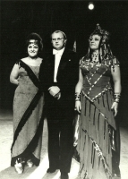 Aida - Hanna Rumowska (Aida), Antoni Wicherek (dyrygent), Krystyna Szostek-Radkowa (Amneris) - spektakl: Erkel Színház w Budapeszcie, 3 grudnia 1978 - fot. Bela Mezey