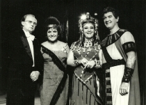 Aida - Hanna Rumowska (Aida), Antoni Wicherek (dyrygent), Krystyna Szostek-Radkowa (Amneris), NN - spektakl: Erkel Színház w Budapeszcie, 3 grudnia 1978 - fot. Bela Mezey