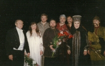 Mazepa - od lewej: A. Wicherek, T. Zacharczuk, A. Rozumienko, A. Szkurhan, NN - premiera: Teatr Narodowy w Warszawie, 24 lutego 1996, fot. Juliusz Multarzyński