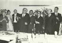 Spartakus - bankiet po premierze: Teatr Wielki w Warszawie, 28 listopada 1968 - Antoni Wicherek trzeci z lewej