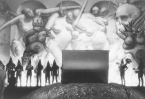 Ubu Rex - scena zbiorowa - premiera polska: Teatr Wielki w Łodzi, 6 listopada 1993 - fot. Chwalisław Zieliński