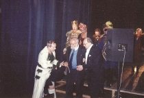 Ubu Rex - od lewej: NN, Krzysztof Penderecki, Antoni Wicherek - spektakl: Eindhoven, 10 kwietnia 1996