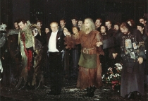 Widma - Piotr Nowacki, Antoni Wicherek, Ryszard Morka, Andrzej Hiolski - premiera: Teatr Narodowy w Warszawie, 26 listopada 1996, fot. Juliusz Multarzyński