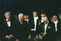 Włoszka w Algierze - Kazimierz Kowalski, NN, Antoni Wicherek - po premierze: Teatr Wielki w Łodzi, 26 kwietnia 2008, fot. Juliusz Multarzyński