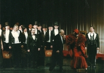 Włoszka w Algierze - na pierwszym planie: Antoni Wicherek i Agnieszka Makówka - premiera: Teatr Wielki w Łodzi, 26 kwietnia 2008, fot. Juliusz Multarzyński
