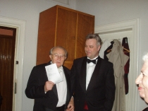 Antoni Wicherek i Michał Znaniecki - przed premierą Włoszki w Algierze: Teatr Wielki w Łodzi (26 kwietnia 2008)