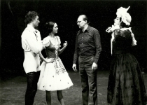 Ireneusz Wiśniewski, Barbara Rajska, Antoni Wicherek, Witold Gruca - podczas próby do premiery baletu Córka źle strzeżona: Teatr Wielki w Warszawie (17 kwietnia 1977)