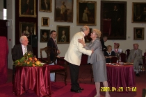 Jubileuszowe Święto Ślązaków - wręczenia Dorocznej Nagrody Towarzystwa Przyjaciół Śląska w Warszawie: Muzeum Kolekcji im. Jana Pawła II, 29 kwietnia 2009 - w środku: Antoni Wicherek i Ewa Łętowska