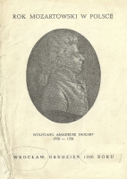 Rok Mozartowski 1956 - okładka wkładki programowej - Państwowa Opera we Wrocławiu, grudzień 1956