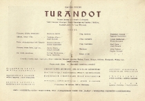 Turandot - obsada - premiera: Państwowa Opera w Poznaniu, 12 stycznia 1958