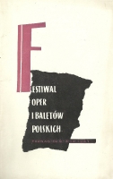 Festiwal Oper i Baletów Polskich - Poznań, 30 września - 8 października 1961 - okładka programu