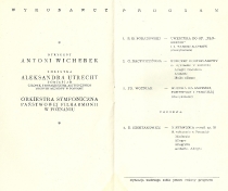 Koncerty 24 i 25 lutego 1961 - Filharmonia w Poznaniu - program