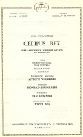 Oedipus rex - wkładka programowa - premiera: Teatr Wielki w Warszawie, 11 grudnia 1965