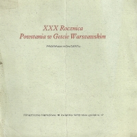 Koncert w 30. rocznicę Powstania w Getcie Warszawskim - okładka programu - Filharmonia Narodowa, 18 kwietnia 1973