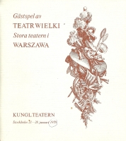 Gościnne spektakle Teatru Wielkiego z Warszawy w Sztokholmie, 21-28 stycznia 1978 - okładka programu