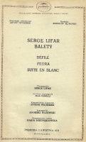 Balety Serge Lifara - wkładka obsadowa - premiera: Teatr Wielki w Warszawie, 2 kwietnia 1978