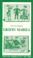 Gräfin Mariza - okładka programu - premiera: Theater Oberhausen, 14 września 1985