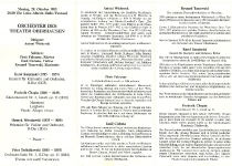 Koncert - program - Oberhausen, 28 października 1985