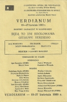 Verdianum, 19-27 kwietnia 1989 - ulotka