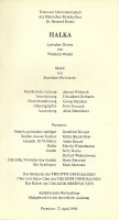 Halka - obsada - premiera: Theater Oberhausen, 27 kwietnia 1990