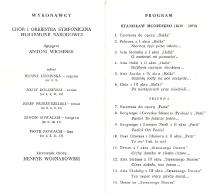 Koncert 3 maja 1992 - Filharmonia Narodowa - program