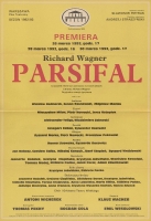 Parsifal - afisz premiery - premiera: Teatr Wielki w Warszawie, 26 marca 1993