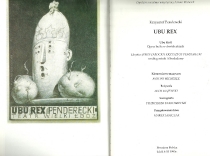 Ubu rex - nota z programu - spektakl Teatru Wielkiego z Łodzi na I Bydgoskim Festiwalu Operowym, 26 kwietnia 1994