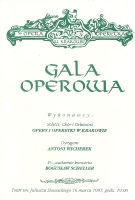 Gala operowa - Opera i Operetka w Krakowie, Teatr im. Juliusza Słowackiego, 16 marca 1997 - okładka programu