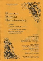 Koncert muzyki słowiańskiej - Filharmonia Kaliska, 15 października 1999 - program