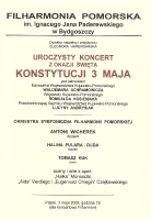 Uroczysty koncert z okazji święta Konstytucji 3 Maja - Filharmonia Pomorska w Bydgoszczy, 3 maja 2002 - okładka programu