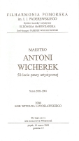 Koncert Maestro Antoni Wicherek 50-lecie pracy artystycznej - Filharmonia Pomorska w Bydgoszczy, 19 marca 2004 - okładka programu