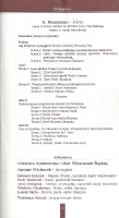 Koncert Jubileusz 50-lecia pracy artystycznej Antoniego Wicherka - Filharmonia Śląska w Katowicach, 22 kwietnia 2005 - program