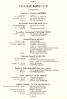 Galowy Koncert Jubileuszowy - Teatr Wielki w Łodzi, 20 stycznia 2007 - program, część 1