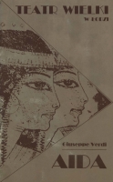 Aida - okładka programu - premiera: Teatr Wielki w Łodzi, 25 września 1993