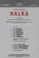 Halka - wkładka obsadowa - wznowienie: Teatr Wielki - Opera Narodowa, 15 marca 2007