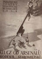 Klucz od arsenału - okładka programu - prapremiera: Teatr Polski we Wrocławiu, 20 lipca 1954