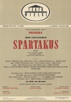 Spartakus - afisz - premiera: Teatr Wielki w Warszawie, 28 listopada 1968