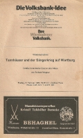 Tannhäuser und der Sängerkrieg auf Wartburg - wkładka obsadowa - wznowienie: Wiesbaden, 5 lutego 1982