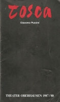 Tosca - okładka programu - premiera: Theater Oberhausen, 23 stycznia 1988