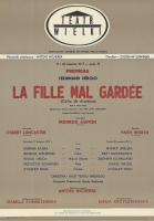 Córka źle strzeżona - afisz - premiera: Teatr Wielki w Warszawie, 17 kwietnia 1977